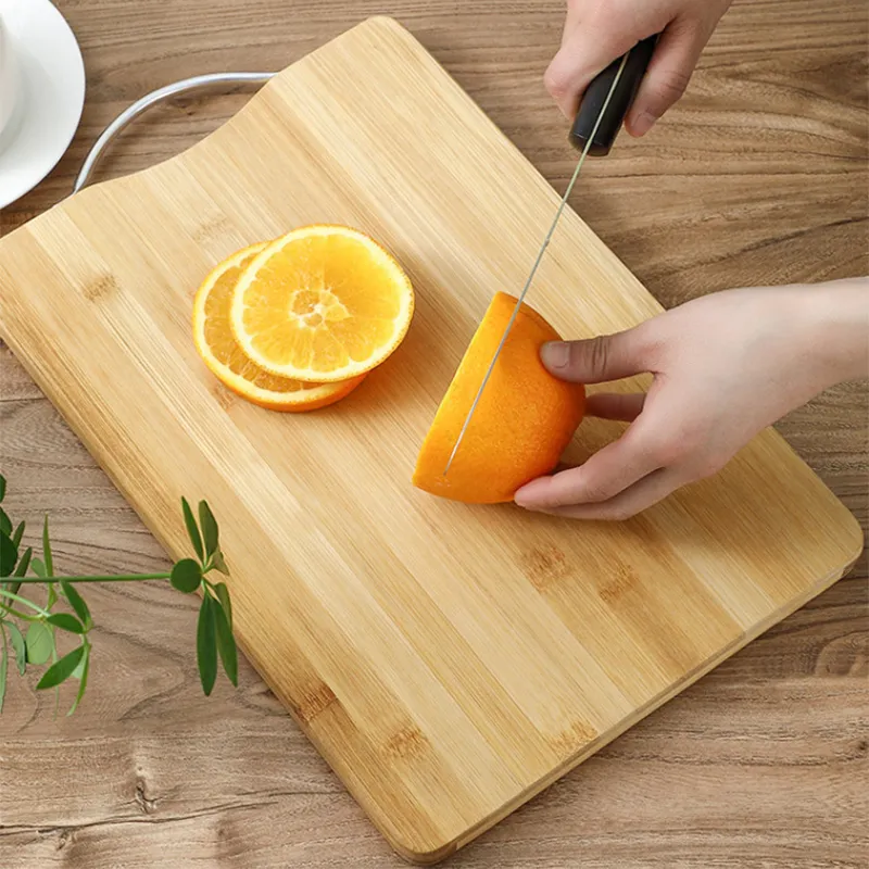 Wooden Chopping Board Bamboo Wood Chopping Board Large  Butcher Block for Food Prep Meat Vegetables 34 x 24cm