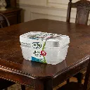 3PCS 2L Rectangular Plastic Food Storage Container for Home Kitchen Random Colours