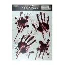 Bloody Hand Window Stickers Removable Reusable Halloween Decorations