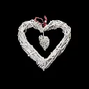 Rattan Heart Wreath Garden Decoration Straw Heart 22 cm