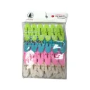20PCS Plastic Washing Line Clothes Pegs Heavy Duty Clothespins With Anti-Rust Spring 5cm Random Colours
